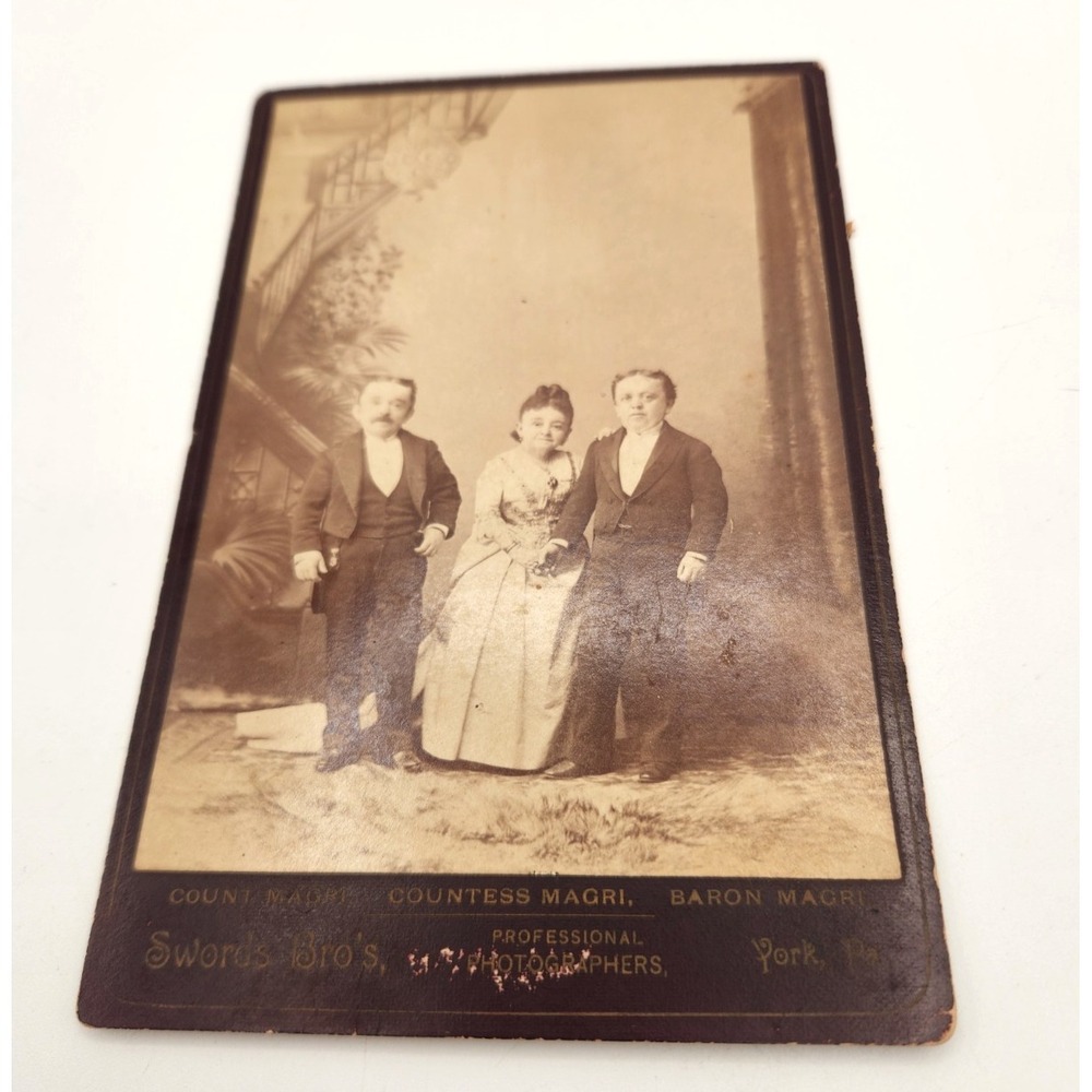 Countess Magri Count and Baron Magri Cabinet Card Little People Midgets Dwarves